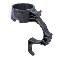 Black metal torch holder with 'Nextorch' branding on a white background
