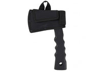 Black axe with sheath on a white background