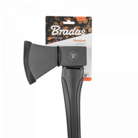 Black axe with packaging featuring the brand 'Bradas' on a white background