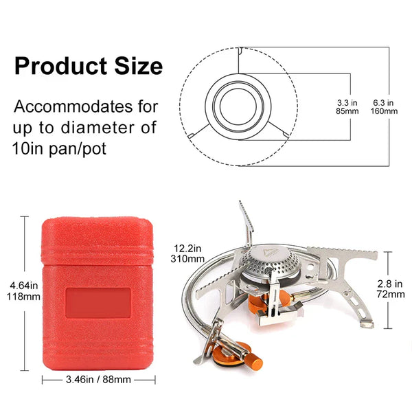 Portable Camping Gas Stove Silver-1