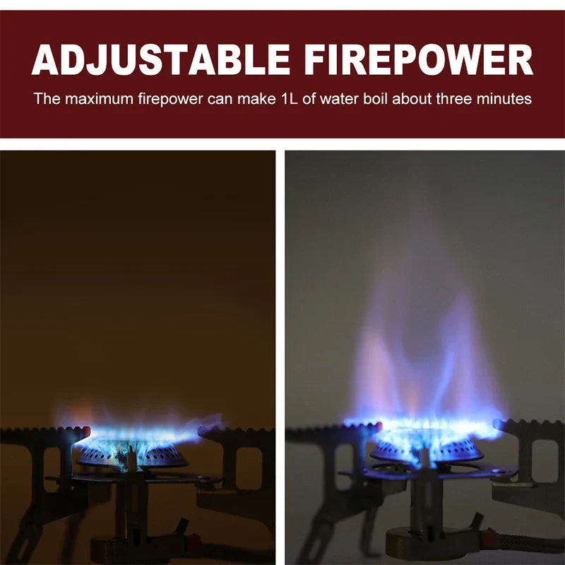 Portable Camping Gas Stove Silver-4