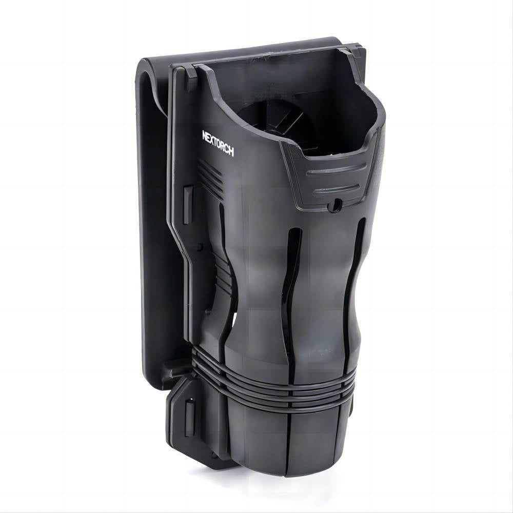 Black motorcycle drink holder with 'Nextorch' branding on a white background