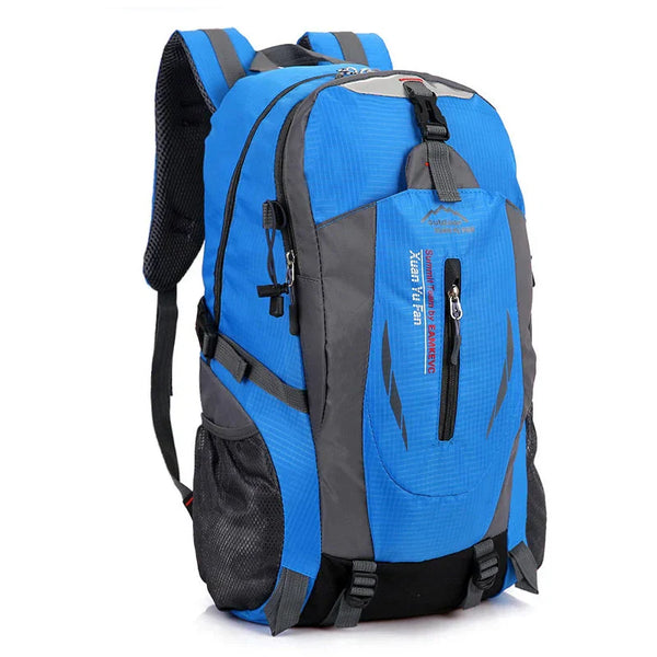 Hiking Backpack Nylon Bag Blue-0