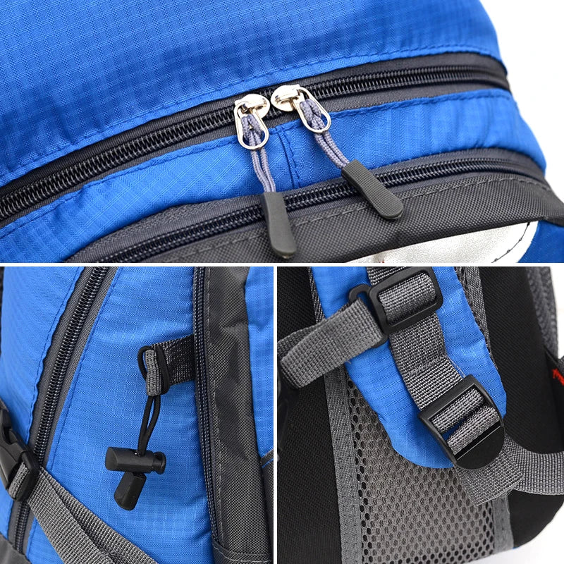 Hiking Backpack Nylon Bag Blue-2