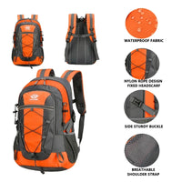 Waterproof Hiking Backpack Orange-1
