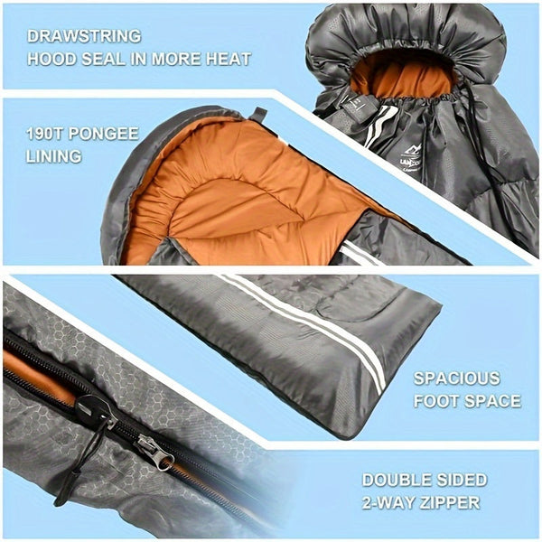 Lightweight 3-Season Adult Sleeping Bag-1